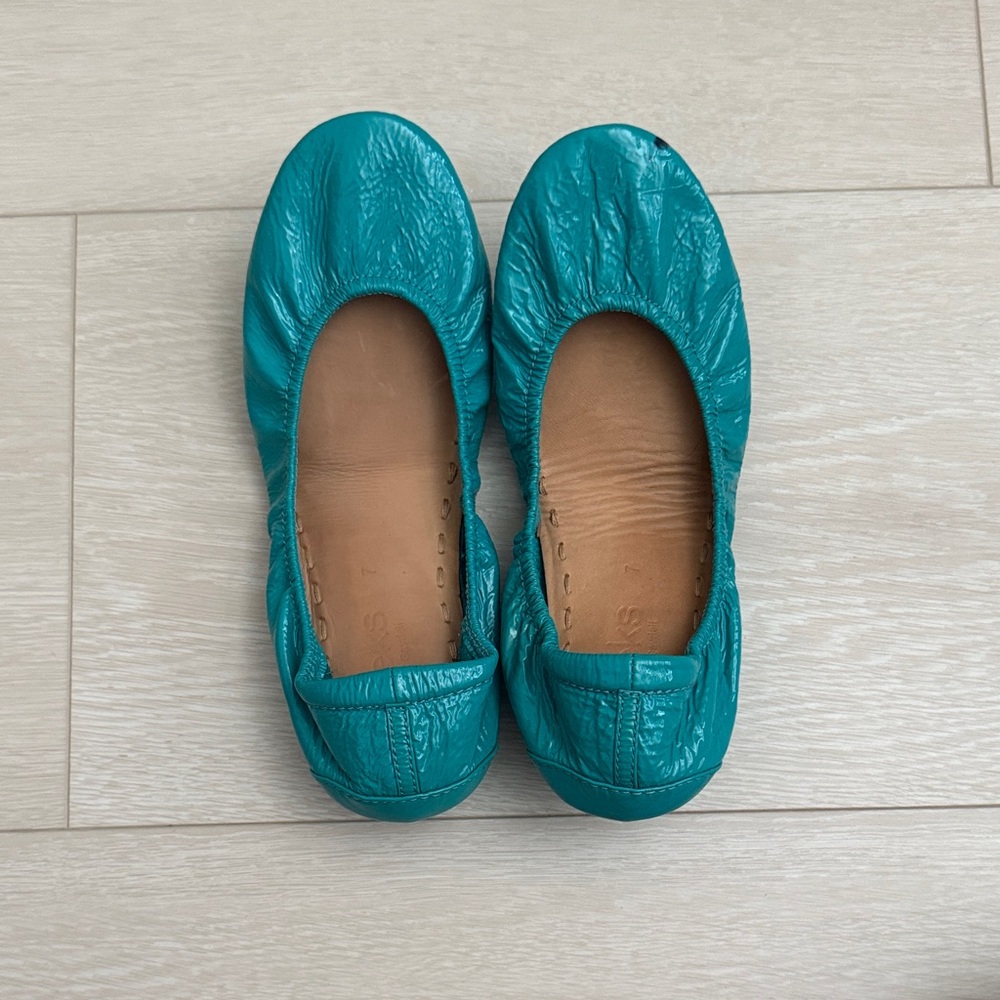 Tieks Turquoise Leather Flats